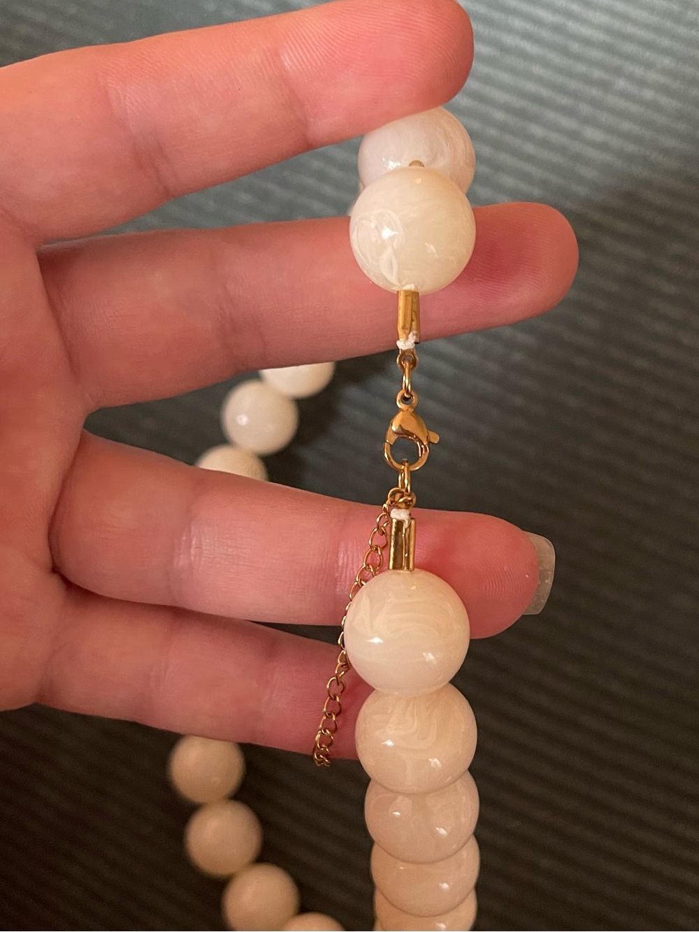 NEW! Classic Cream Beaded Necklace. A7-223 - Picture 10 of 10